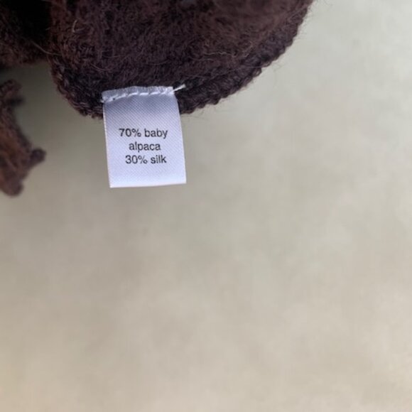 NWT Peruvian Connection silk alpaca lace tunic, plum, size S - Picture 9 of 9